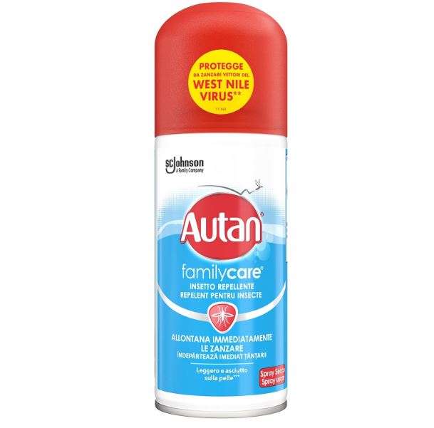 Autan Family Care Antizanzare Insetto Repellente 100ml Spray Secco 121