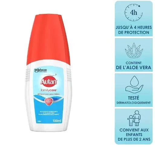Autan Family Care Spray 100ml Insetto Repellente Antizanzare Aloe - MARANNASHOP