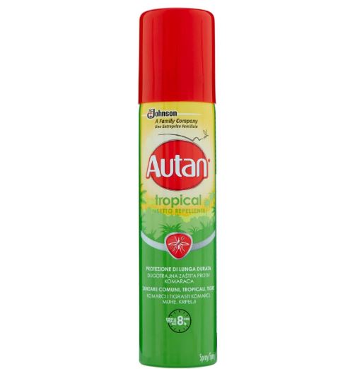 Autan Tropical Spray 100ml Repellente Antizanzare Tigre, Comuni e Tropicali 119