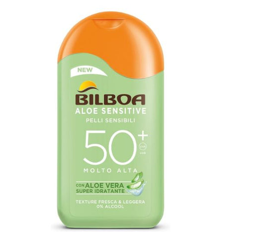 Bilboa Aloe Sensitive Pelli Sensibili 50 UVA Molto Alta 200ml Solari 4547