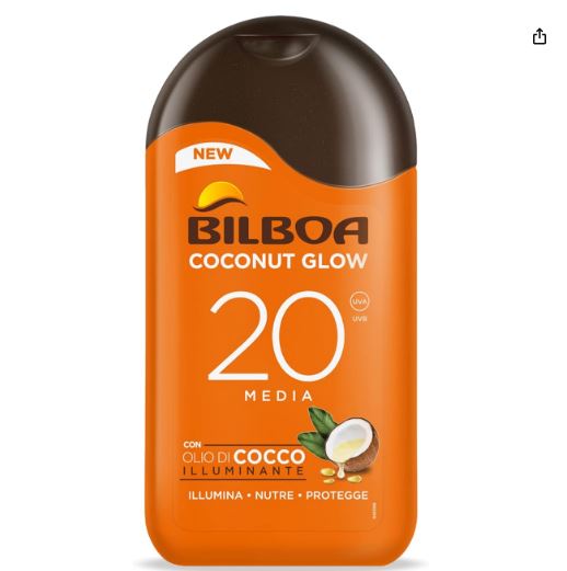 Bilboa Coconut Beauty 20 Media UVA microperle Jojoba 200ml Solari 4554