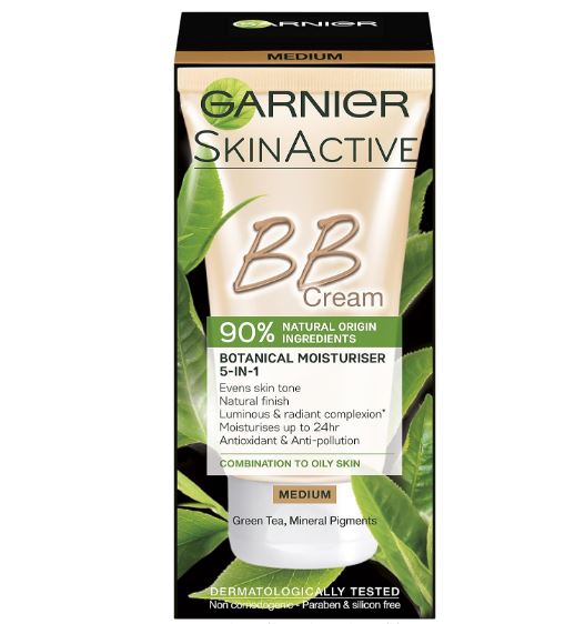 Garnier BB Cream 90% Natural Origin Medium All In One Idratante Colorata Make-Up 24h Imperfez 4301