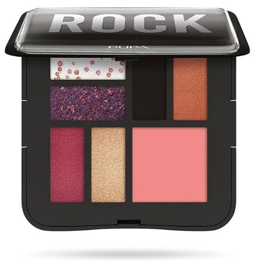 Pupa Rock Trousse Palette Make-Up 004 Nera 8gr. Trucco Da Borsetta 4342