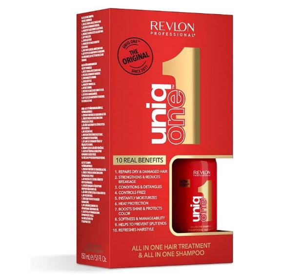Revlon UNIQ One 150ml intensivo 10 Benefici con SHAMPOO 100ml ALL in ONE Cura dei Capelli 4316