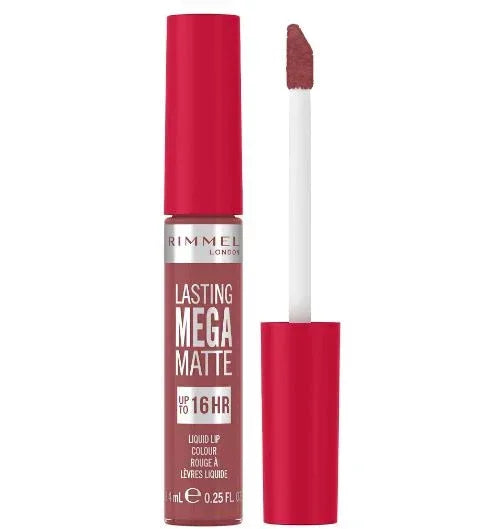 Rimmel Lasting Mega Matte 16 HR Rossetto Liquido Lip 210 Rose&Shine 7,4ml Lucidalabbra 4600 Make-Up - MARANNASHOP