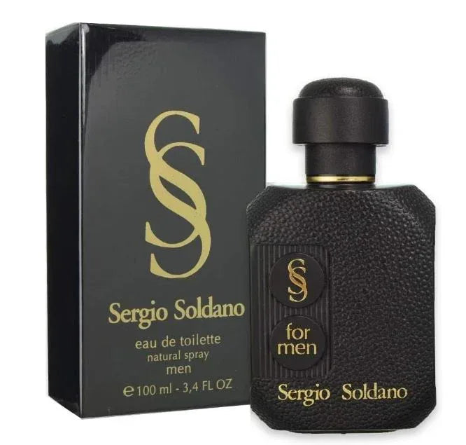 Sergio Soldano Black After Shave Men 50 Ml Dopobarba o Profumo Uomo 100ml Nero Spray 1546 - MARANNASHOP