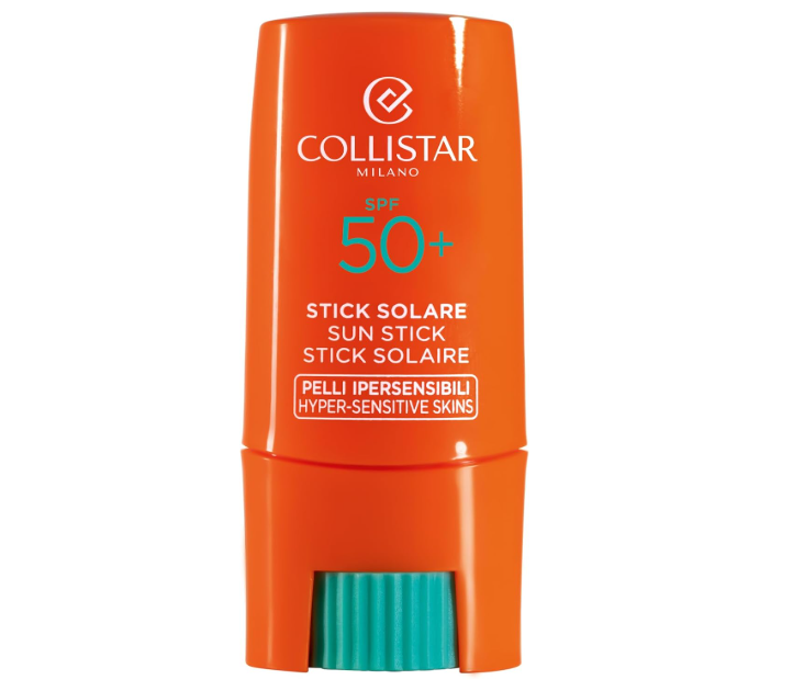 Collistar Stick Solari Protezione Viso Attiva SPF 50+ Pelli Ipersensibili Nei, Cicatrici Tatuaggi