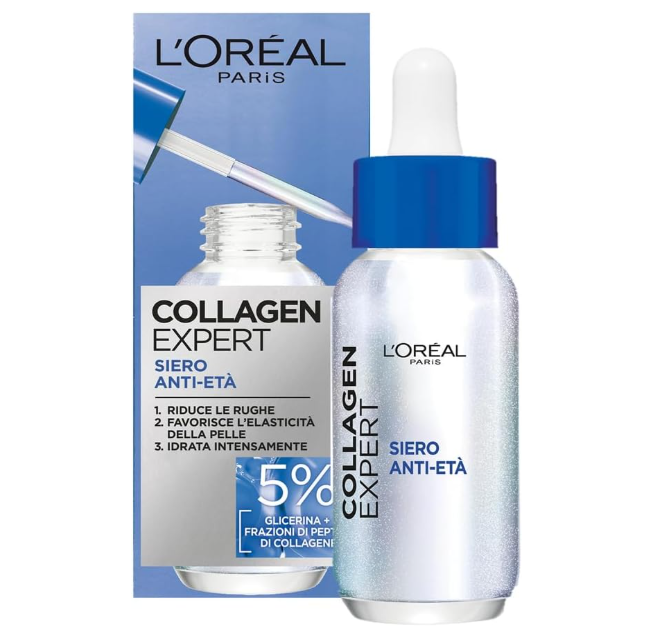 L'Oréal Paris Collagen Expert Siero Anti-Età 30ml – flacone e confezione originale