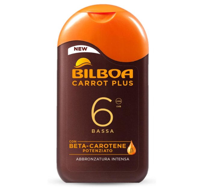 Bilboa Carrot Plus SPF 6 Bassa - Beta-Carotene 200ml Solari Protezione Corpo