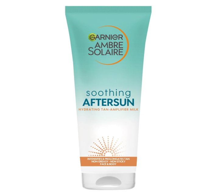 Garnier Ambre Solaire Soothing Aftersun - Latte Idratante Amplificatore di Abbronzatura 200ml Doposole Solari