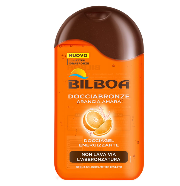 Bilboa Docciabronze Arancia Amara 250ml Docciagel che Non Lava Via l'Abbronzatura Solari Doposole