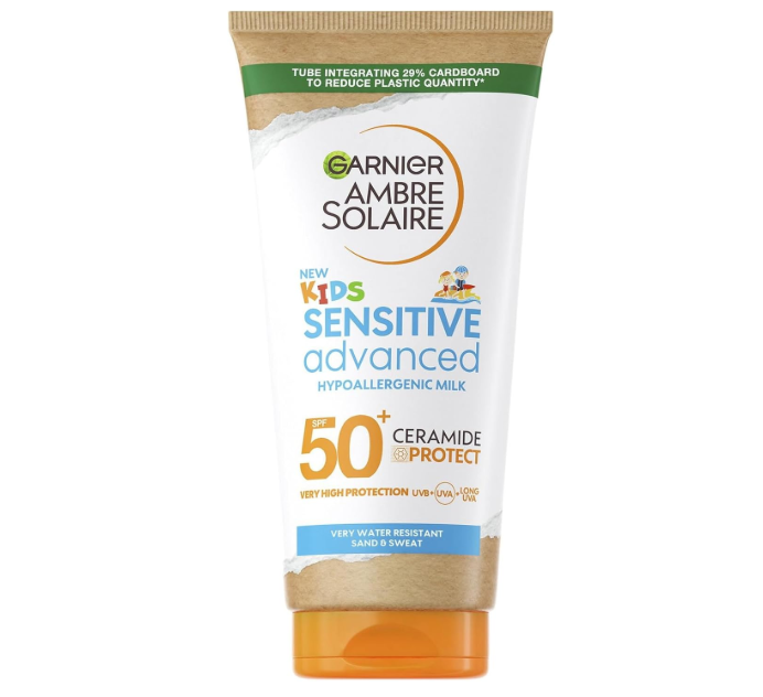 Garnier Ambre Solaire Kids 175ml SPF 50+ - Latte Ipoallergenico con Ceramide Solari Protezione Bimbi