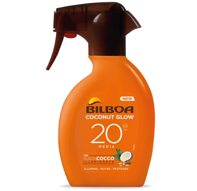 Bilboa Coconut Glow SPF 20 Media Spray - Olio di Cocco 250 ml Solari Protezione Corpo