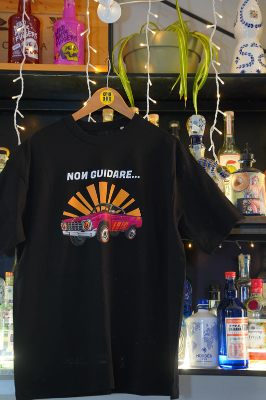 KOKOBO T-Shirt "Non Guidare... che devi Bere!" - Oversized Nera Humor Italiano 11°