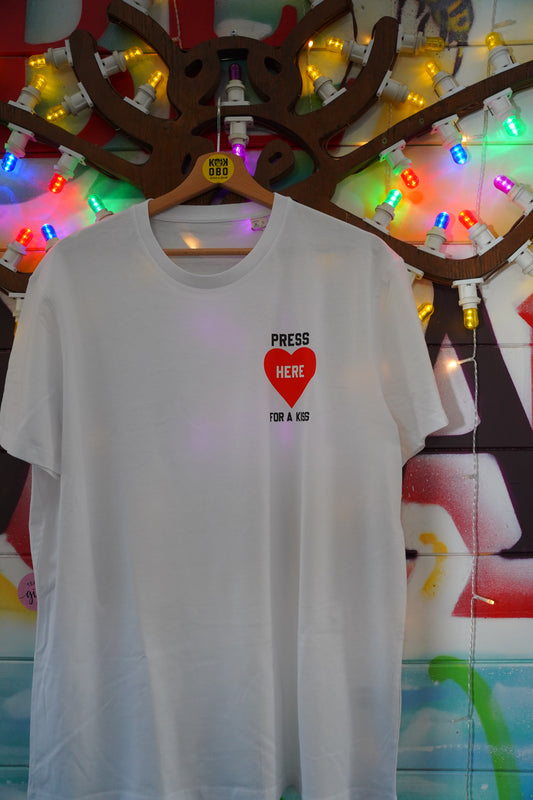 Press Here for a Kiss — T-Shirt Kokobo