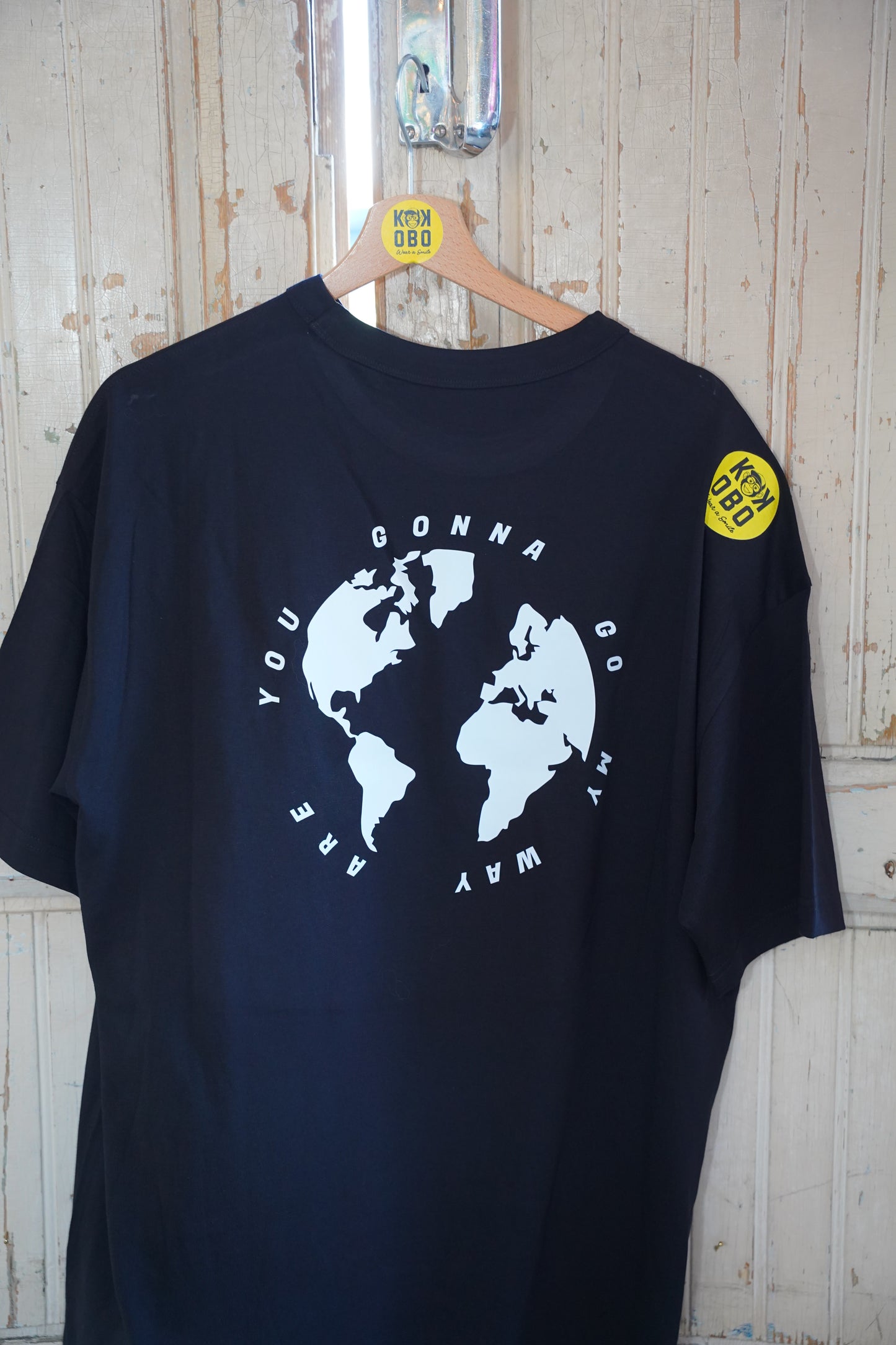 KOKOBO T-Shirt "Rock N Roll / Are You Gonna Go My Way" - Oversized Nera 17°