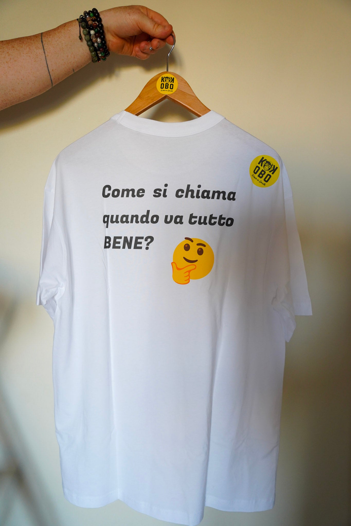 KOKOBO T-Shirt "Alcol... si chiama Alcool!!" - Oversized Bianca Humor Italiano 3A°