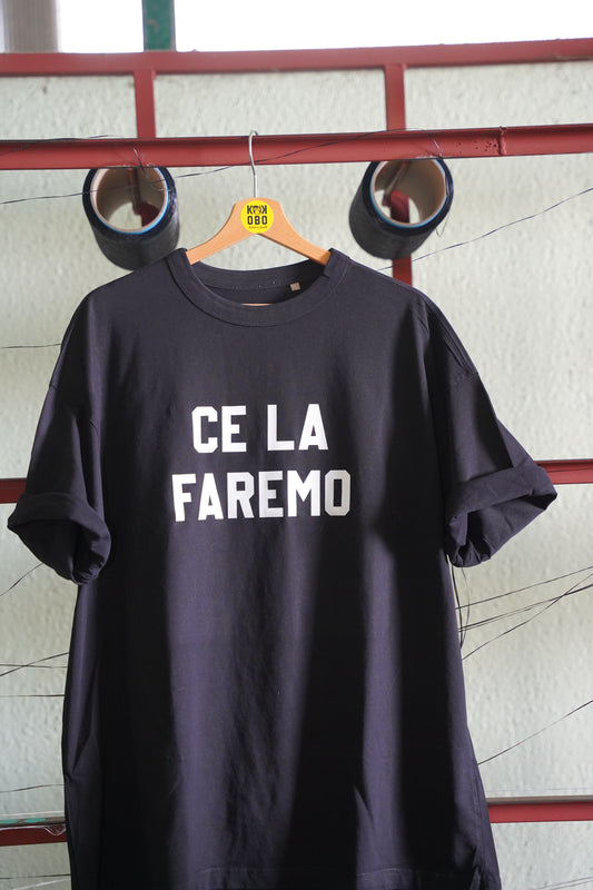KOKOBO T-Shirt "CE LA FAREMO" - Oversized Nera Motivazionale 5°