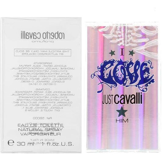 I Love Just Cavalli Him Eau De Toilette Profumo Uomo Natural Spray Vaporisateur Discontinuato Raro 4397