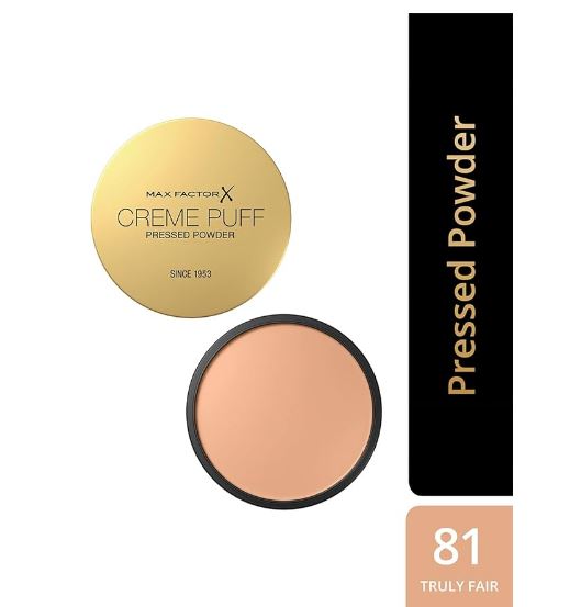 Cipria compatta opacizzante Max Factor Creme Puff Pressed Powder Make-Up 81 truly Fair 7298