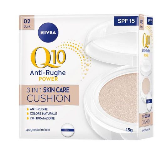 Nivea Q10 Anti-Rughe Antietà Power 3in1 Cushion Fondotinta Make-Up Correttore Protezione Viso Solari Spf 15 - 4361