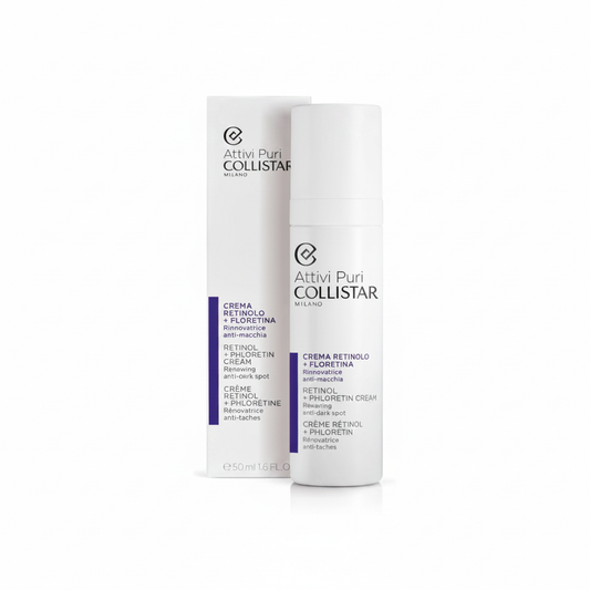 Collistar Attivi Puri Crema Retinolo + Floretina 50ml su sfondo bianco