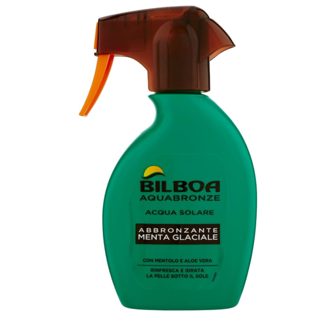 Bilboa Aquabronze Acqua Solare Abbronzante Menta Glaciale - 250ml Solari Protezione Corpo