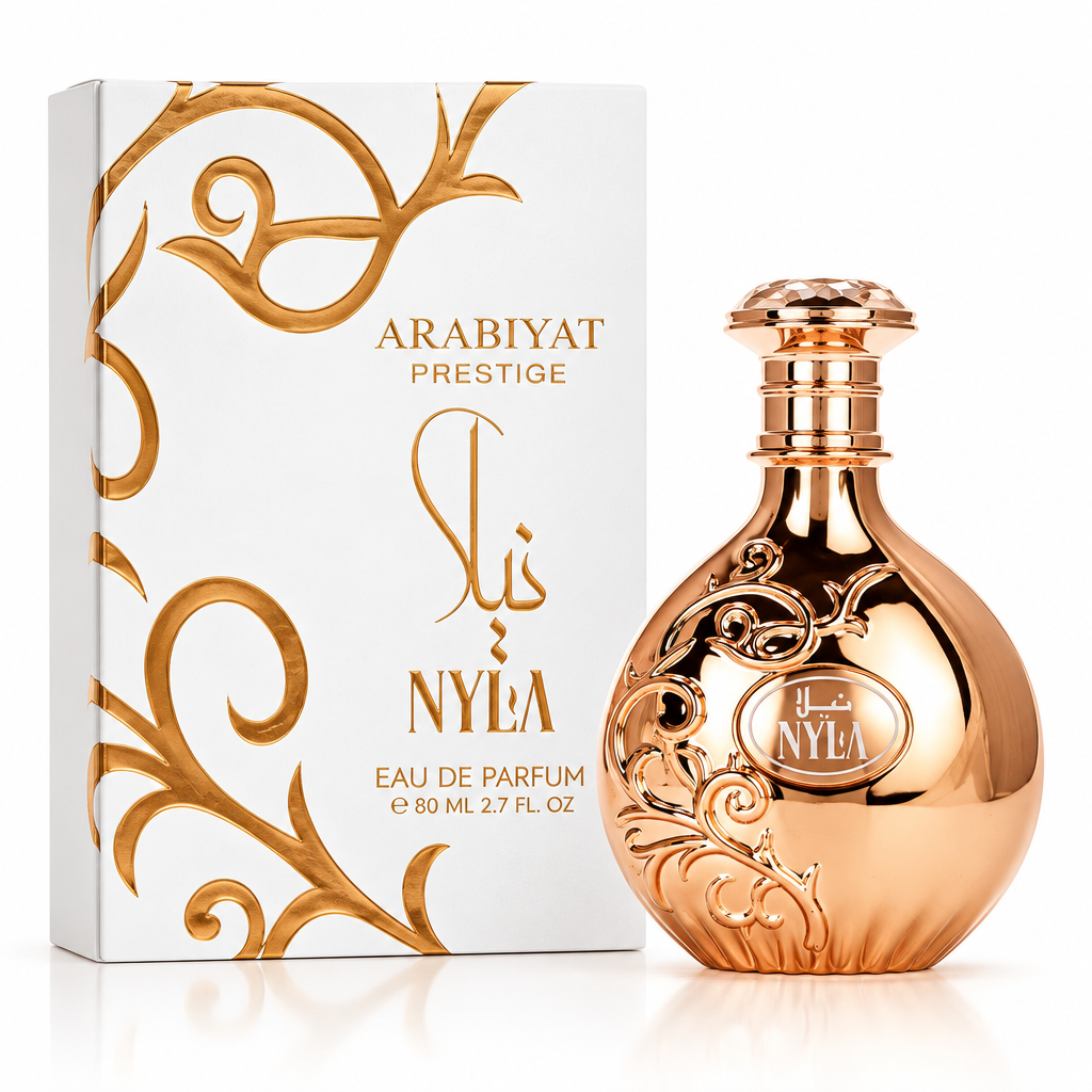 Arabiyat Prestige Nyla Eau de Parfum 80ml su sfondo bianco