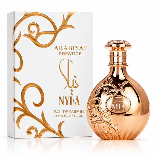 Arabiyat Prestige Nyla Eau de Parfum 80ml su sfondo bianco