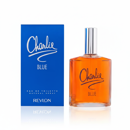 Revlon Charlie Blue Eau de Toilette 100ml - flacone ambrato e confezione blu