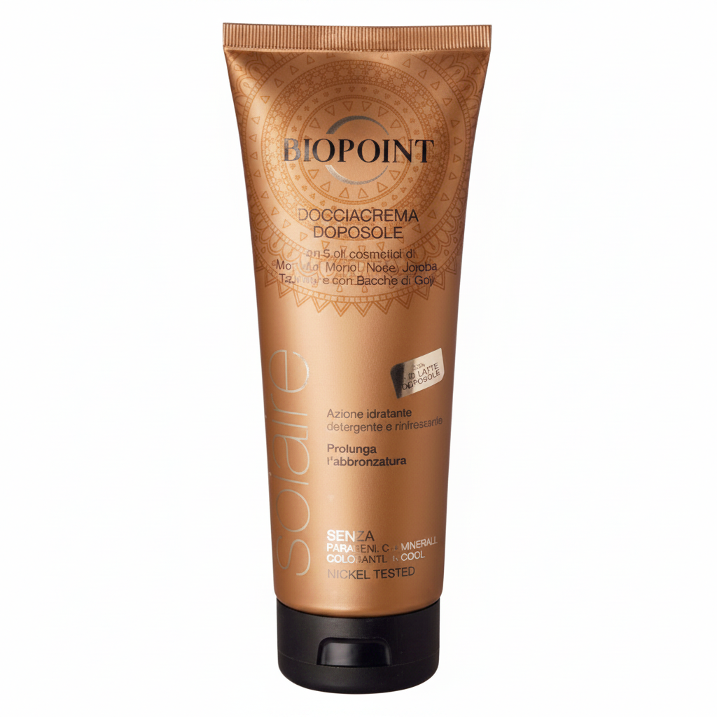 Biopoint Solaire Docciacrema Doposole su sfondo bianco