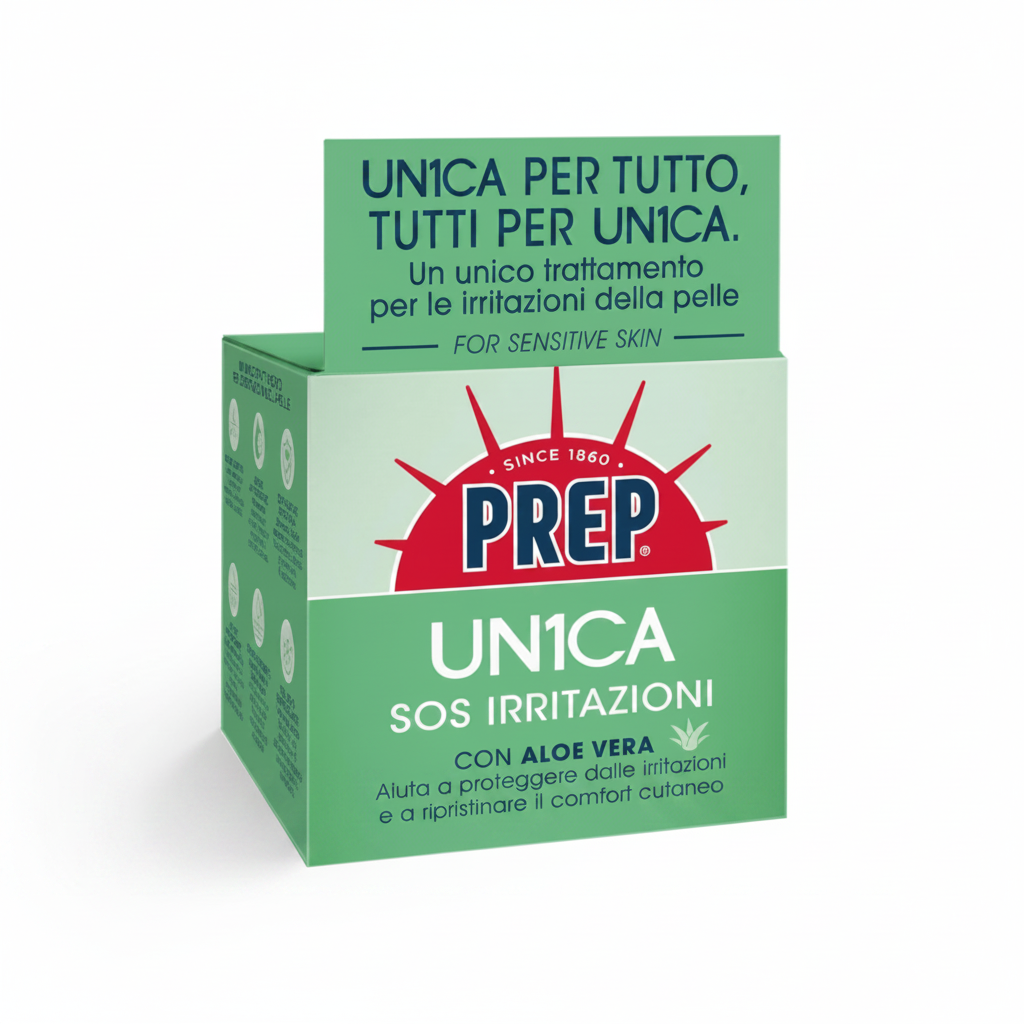 PREP UN1CA SOS Irritazioni Aloe Vera – foto prodotto sfondo bianco