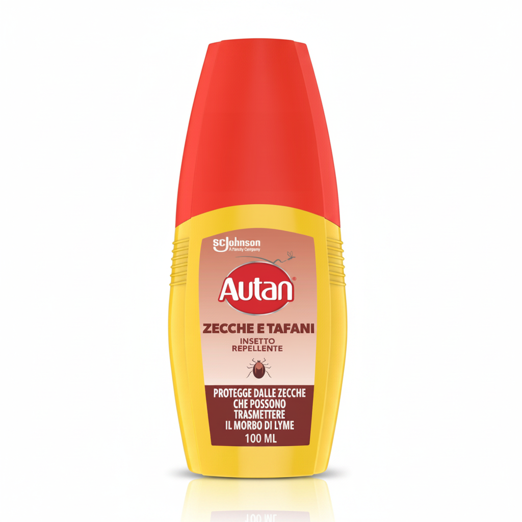 Autan Zecche e Tafani Spray Repellente 100ml – Sfondo bianco