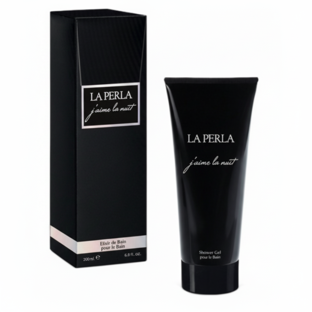 La Perla J'aime la Nuit Shower Gel 200ml - Tubo nero matte e confezione nera