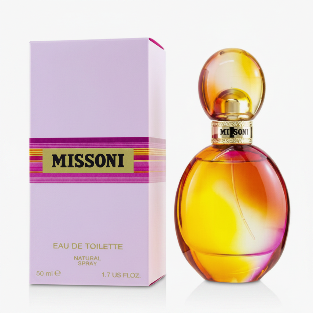 Missoni Eau de Toilette Donna 50ml su sfondo bianco