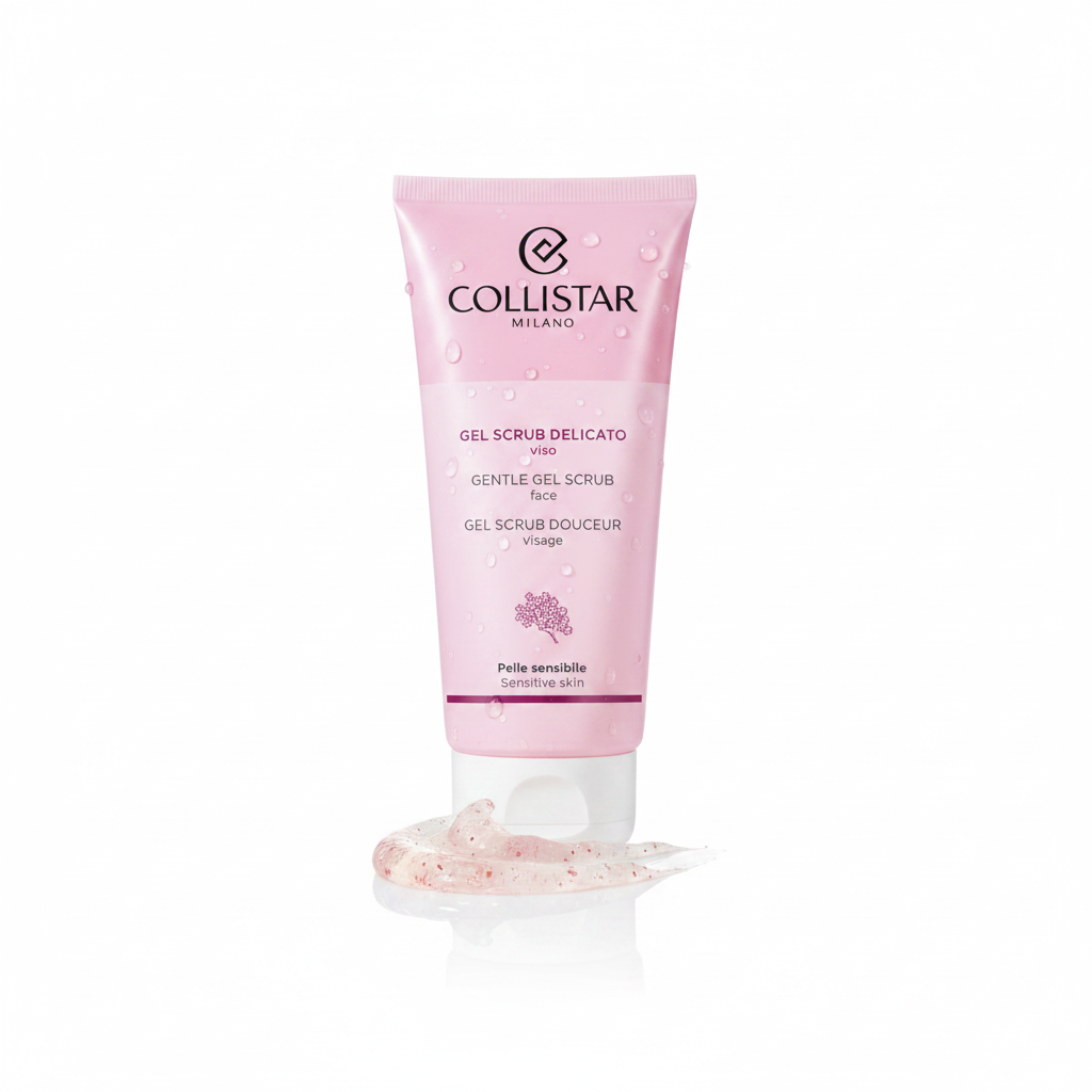 Collistar Gel Scrub Delicato Viso Pelle Sensibile su sfondo bianco