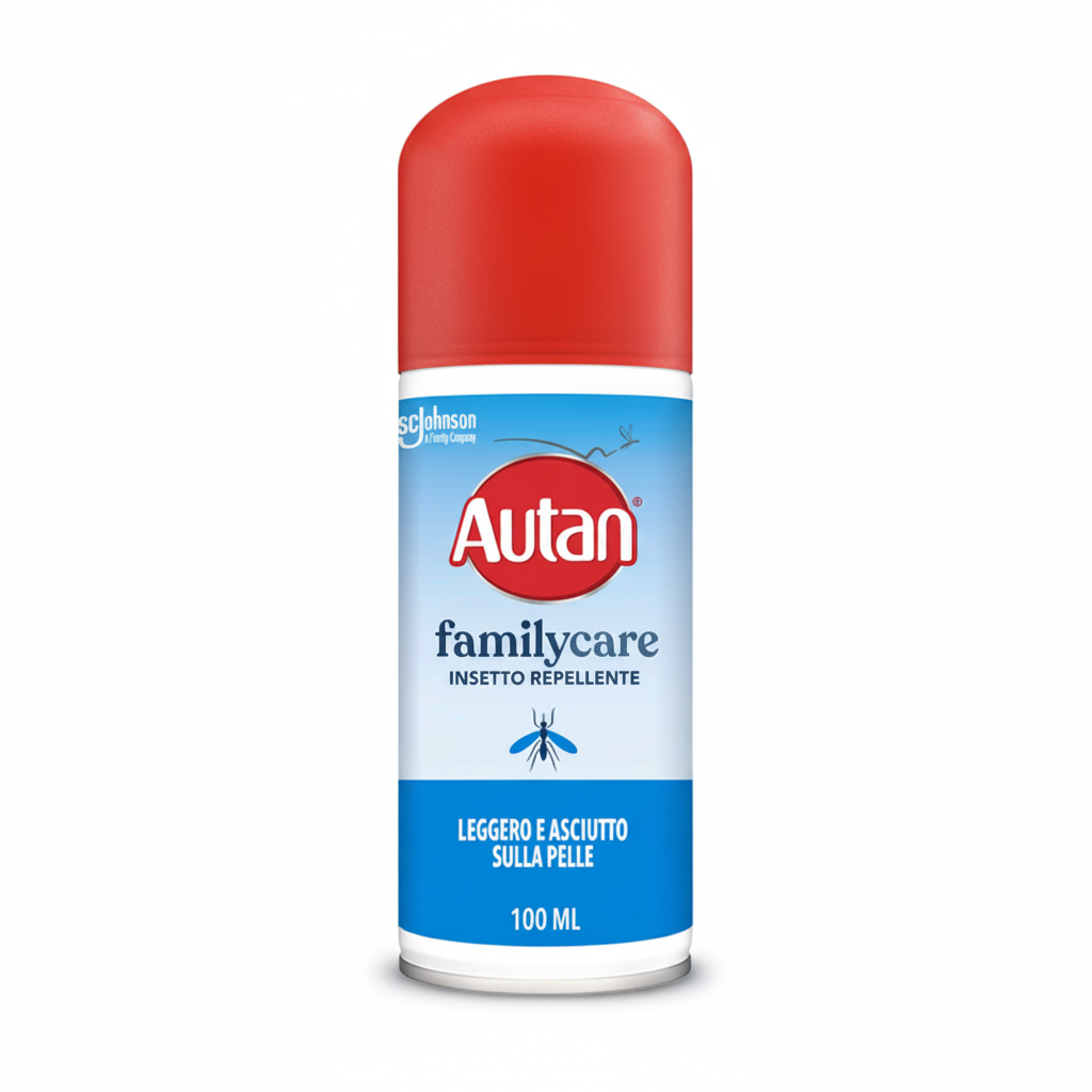 Autan Family Care Spray Repellente Insetti 100ml – Sfondo bianco