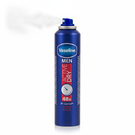 Vaseline Men Active Dry ProDerma 48h Spray – foto prodotto sfondo bianco