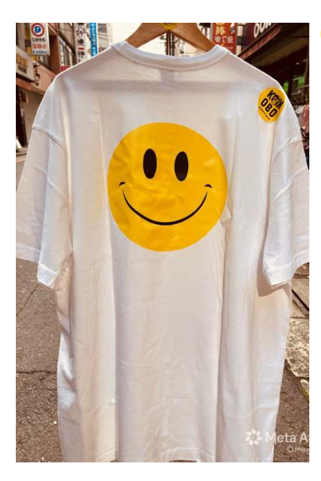 T-Shirt Oversize Smiley Face Bianca
