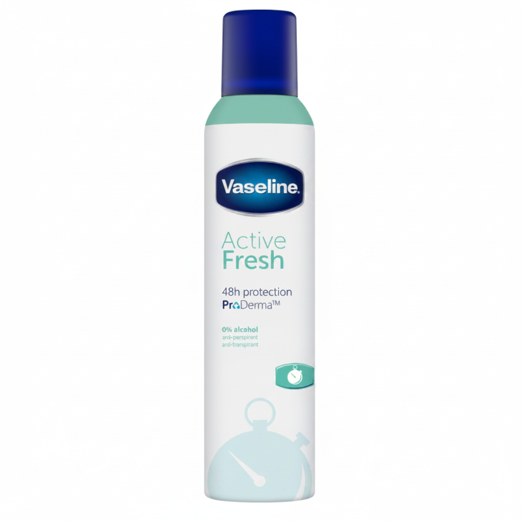 Vaseline Active Fresh ProDerma 48h Spray – foto prodotto sfondo bianco