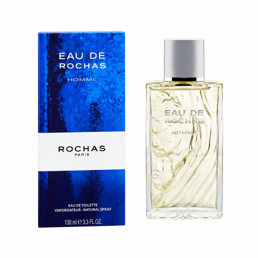 Eau de Rochas Homme Eau de Toilette 100ml - flacone e confezione blu