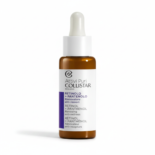 Collistar Attivi Puri Siero Retinolo + Pantenolo 30ml su sfondo bianco