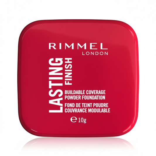 Rimmel London Lasting Finish Buildable Coverage Powder Foundation 10g – Sfondo bianco