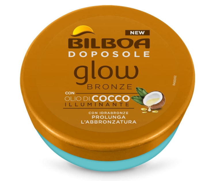 Bilboa Doposole Glow Bronze - Crema con Olio di Cocco Illuminante 250 ml Solari Doposole
