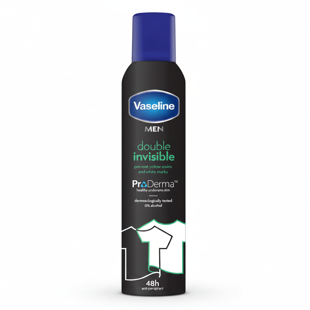 Vaseline Men Double Invisible ProDerma 48h Spray – foto prodotto sfondo bianco