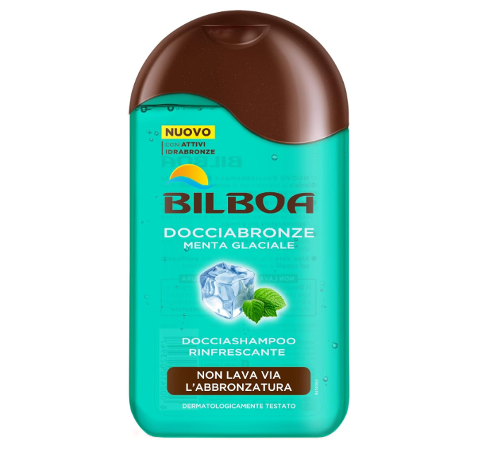 Bilboa Docciabronze Menta Glaciale - Docciashampoo 250ml Rinfrescante Solari Doposole