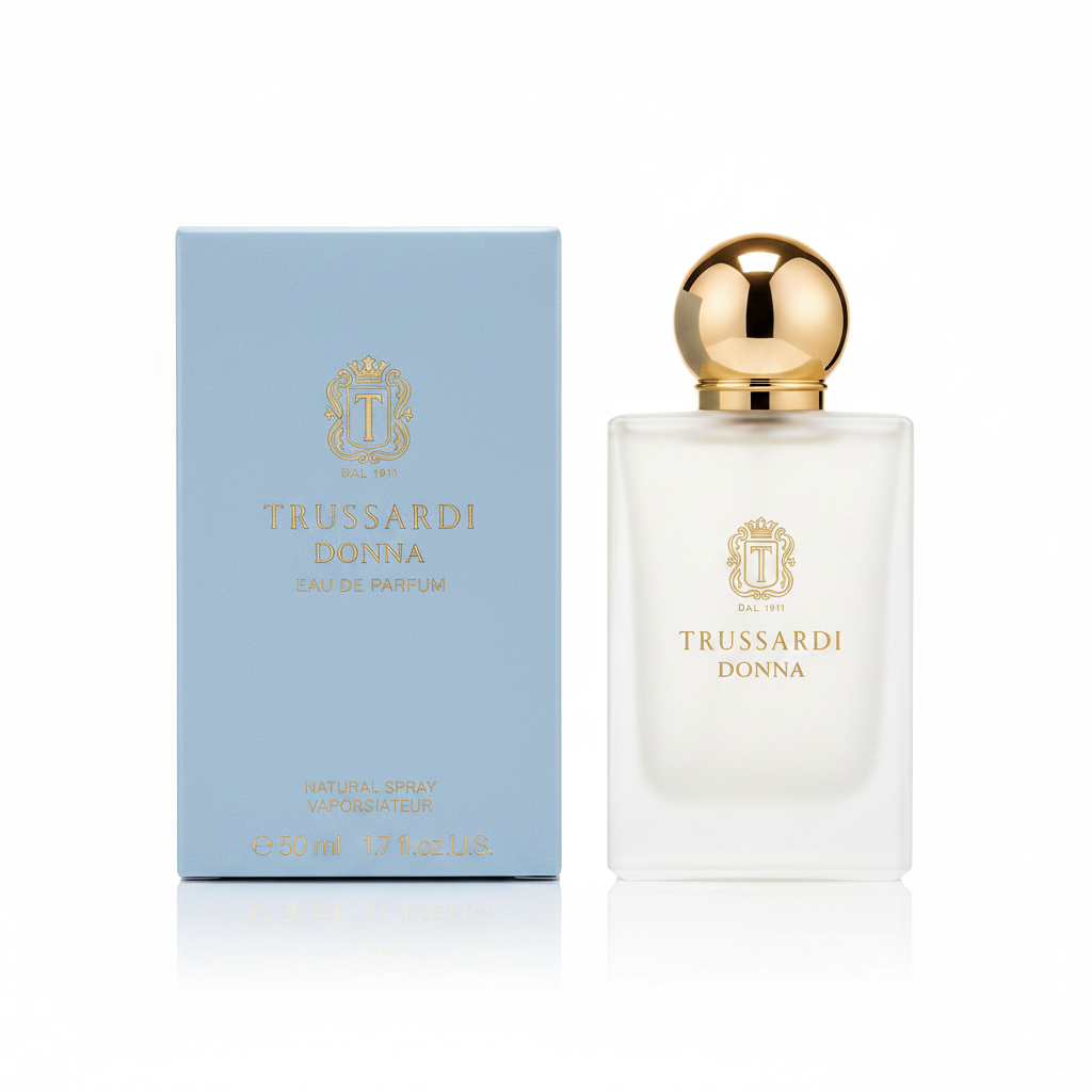Trussardi Donna Eau de Parfum 50ml su sfondo bianco