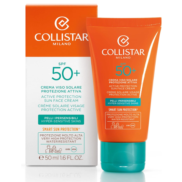Collistar Crema Viso Solarei Protezione Viso Attiva SPF 50+ 50ml