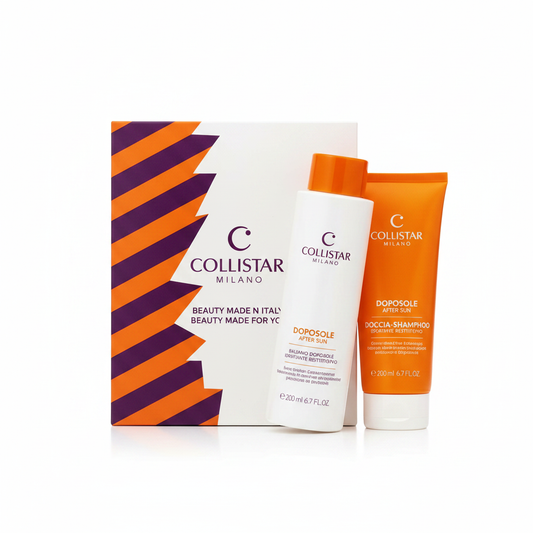 Collistar Kit Doposole After Sun Beauty Made in Italy su sfondo bianco
