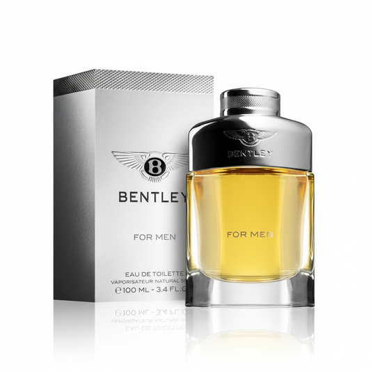 Bentley For Men Eau de Toilette 100ml – flacone ambrato e confezione argento